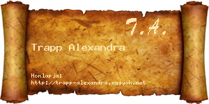Trapp Alexandra névjegykártya